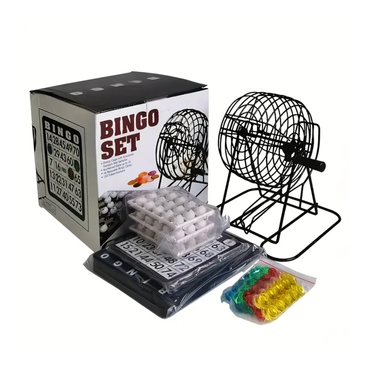 Bingo Set with Metal Cage