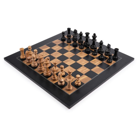Chess Set Black Olive Deluxe – 50 mm Field