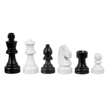 Chess & Checkers Set – Black & White 40 mm Field
