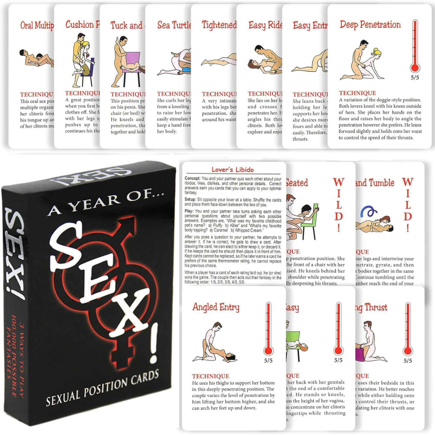 A Year of Sex – Adult Card Game - 18+ Only