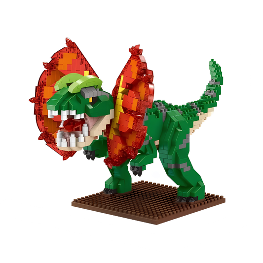 Jurassic Dino Dilophosaurus Building Blocks – 863 Pieces