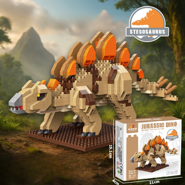 Jurassic Dino Stegosaurus Building Blocks – 899 Pieces