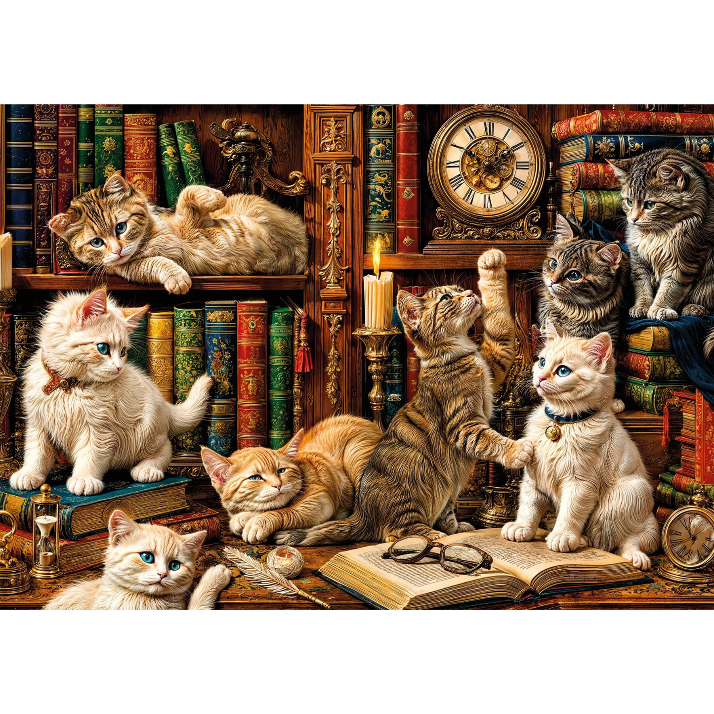 Cats in the Library (500 Pieces)