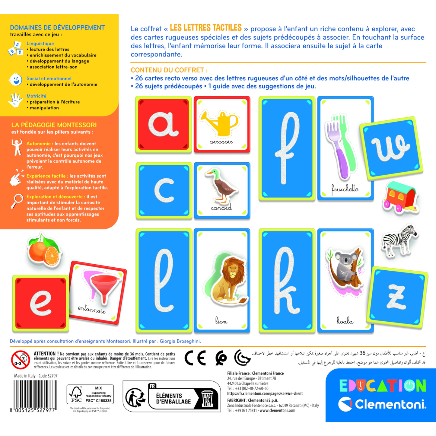 Education - Montessori : Les Lettres Tactiles