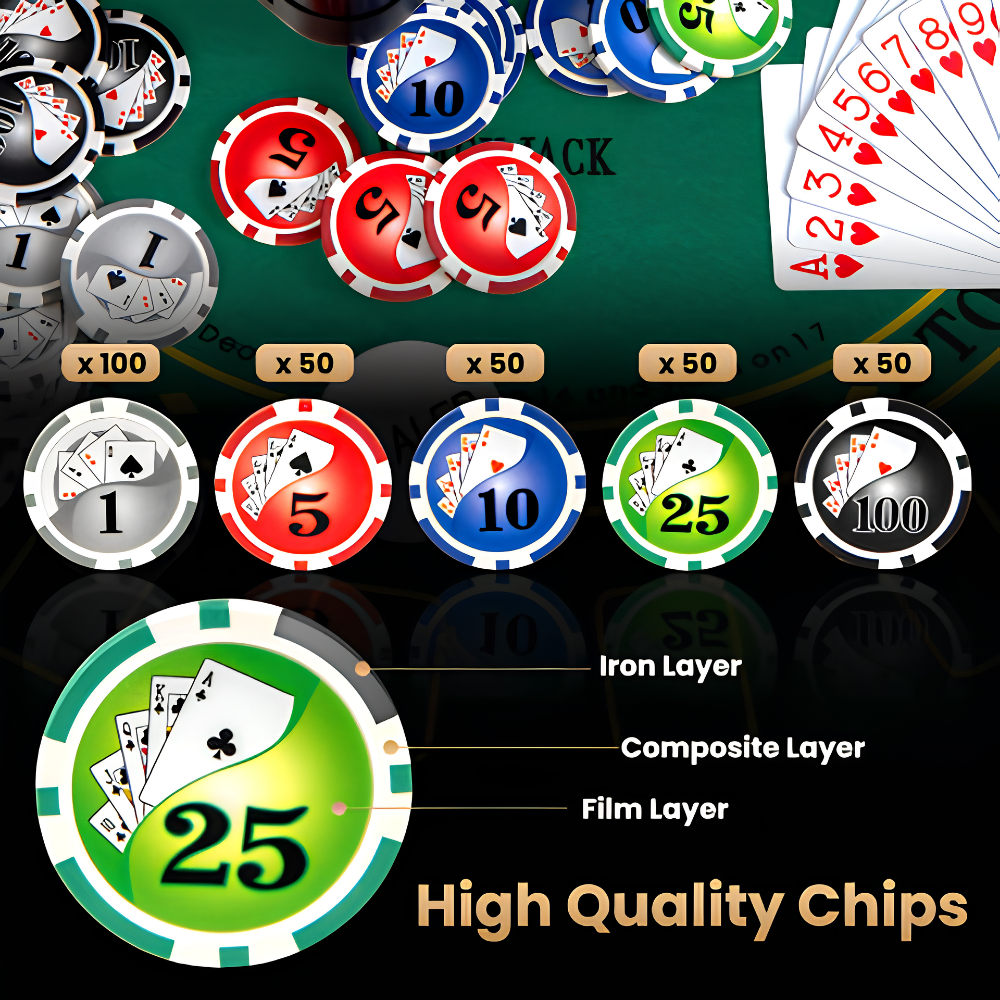 100-Piece ABS Poker Chips Set
