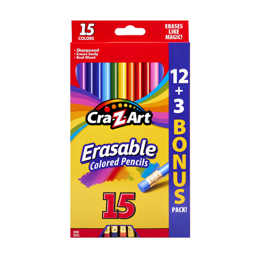 15 Erasable Colored Pencils