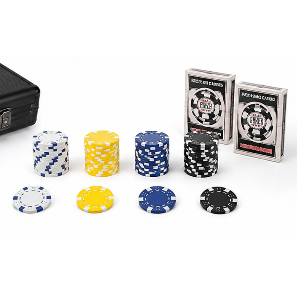 200-Piece ABS Poker Set with Black Carrying Case & 2 Decks