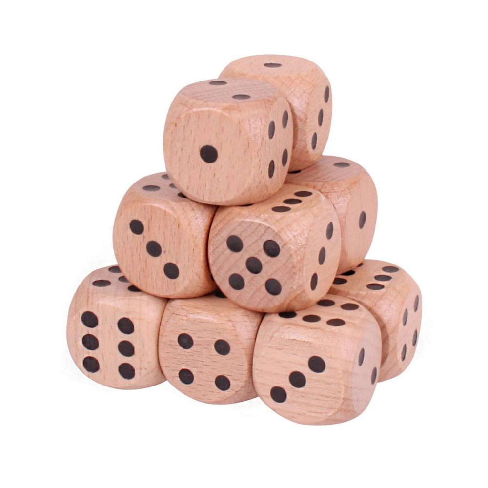 Wooden Dice 20mm  – 1 Piece
