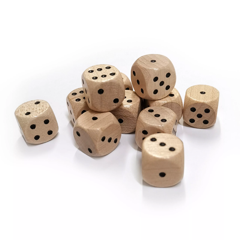 Wooden Dice 20mm  – 1 Piece