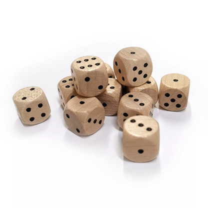 Wooden Dice 20mm  – 1 Piece
