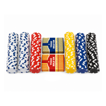 500-Piece ABS Poker Chip Set with Black Aluminum Case