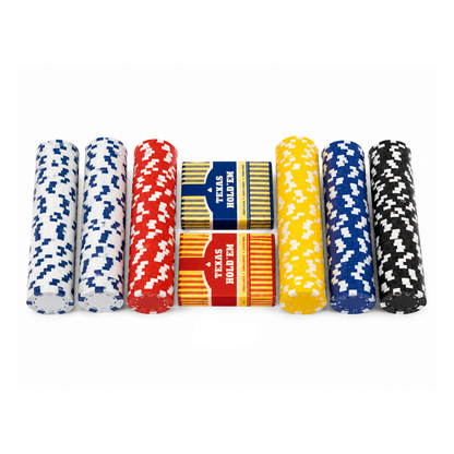 500-Piece ABS Poker Chip Set with Black Aluminum Case