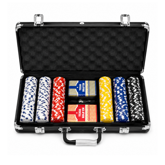 300-Piece ABS Poker Set with Black Carrying Case & 2 Decks