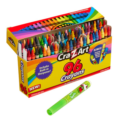 96 Crayons (Bonus Scented Marker!)