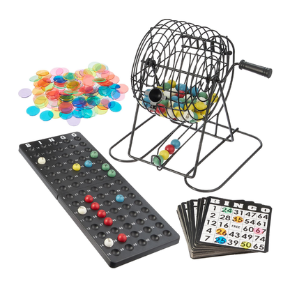 Bingo Set with Metal Cage
