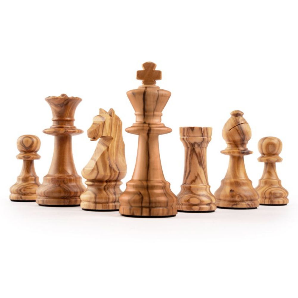 Chess Set Black Olive Deluxe – 50 mm Field