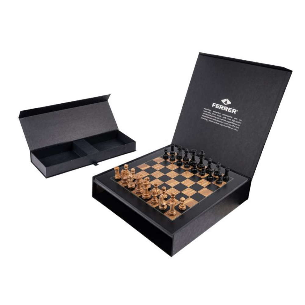Chess Set Black Olive Deluxe – 50 mm Field