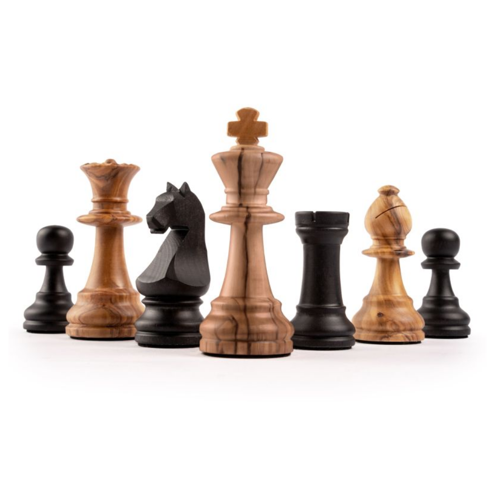 Chess Set Black Olive Deluxe – 50 mm Field