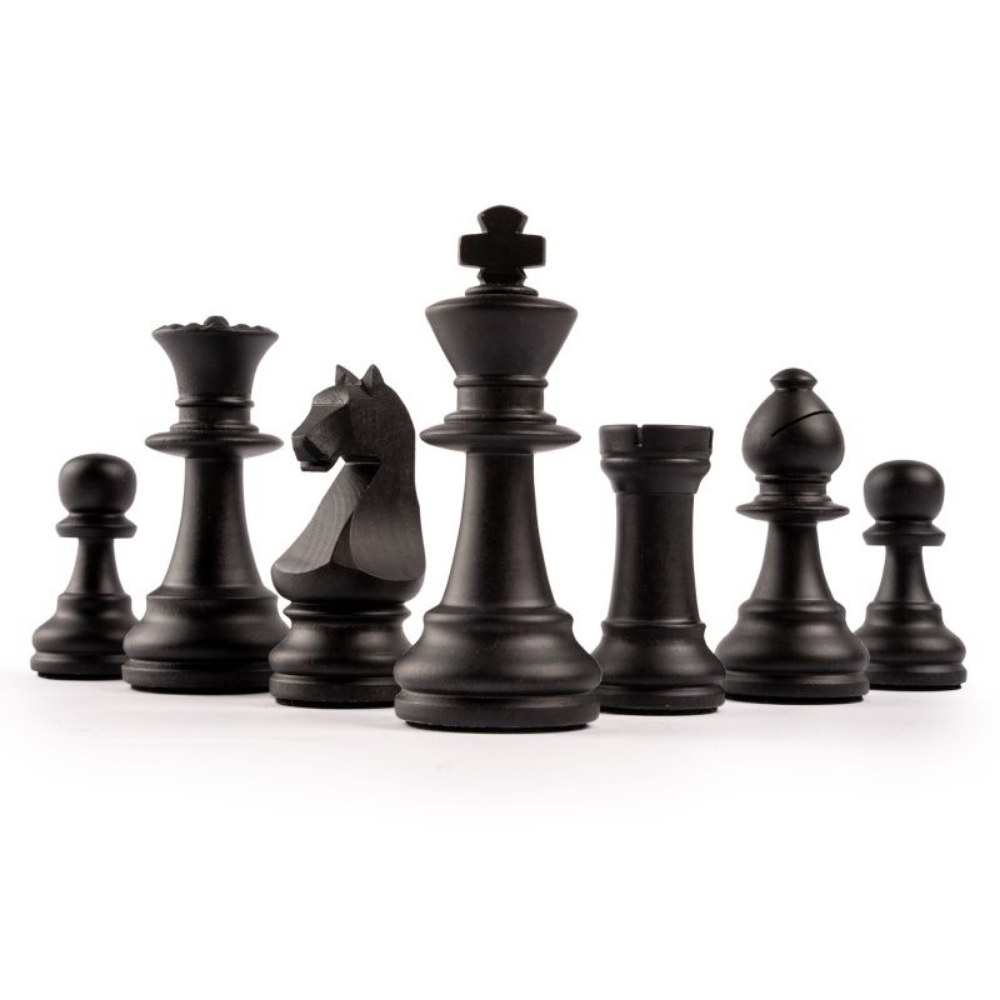 Chess Set Black Olive Deluxe – 50 mm Field