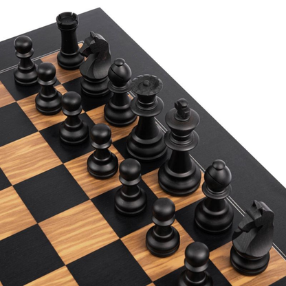Chess Set Black Olive Deluxe – 50 mm Field