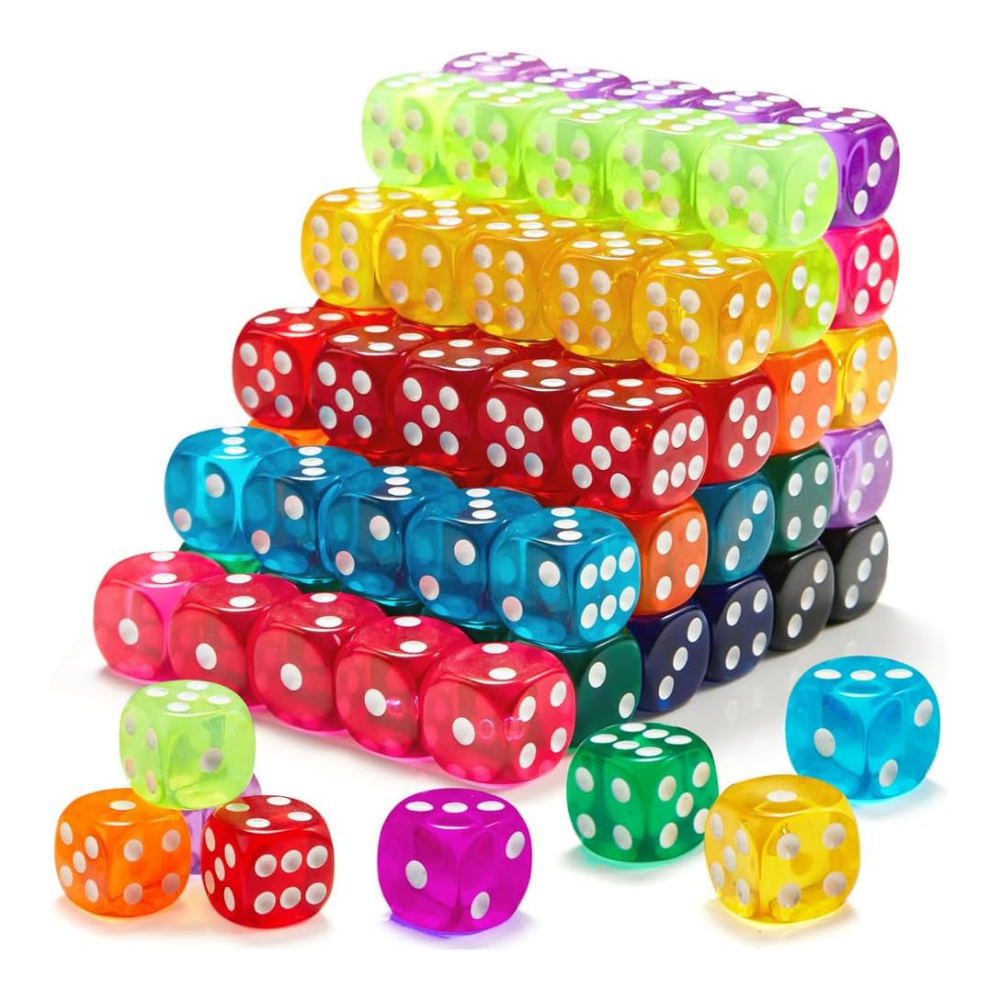 Colored Crystal Acrylic Dice – 14mm