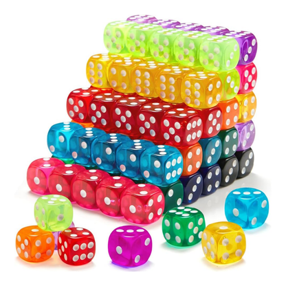 Colored Crystal Acrylic Dice – 14mm