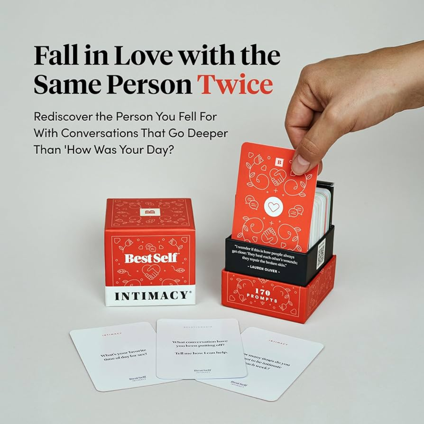 Intimacy – 150 Prompts for Deeper Connection - Couples Card Game - 16+