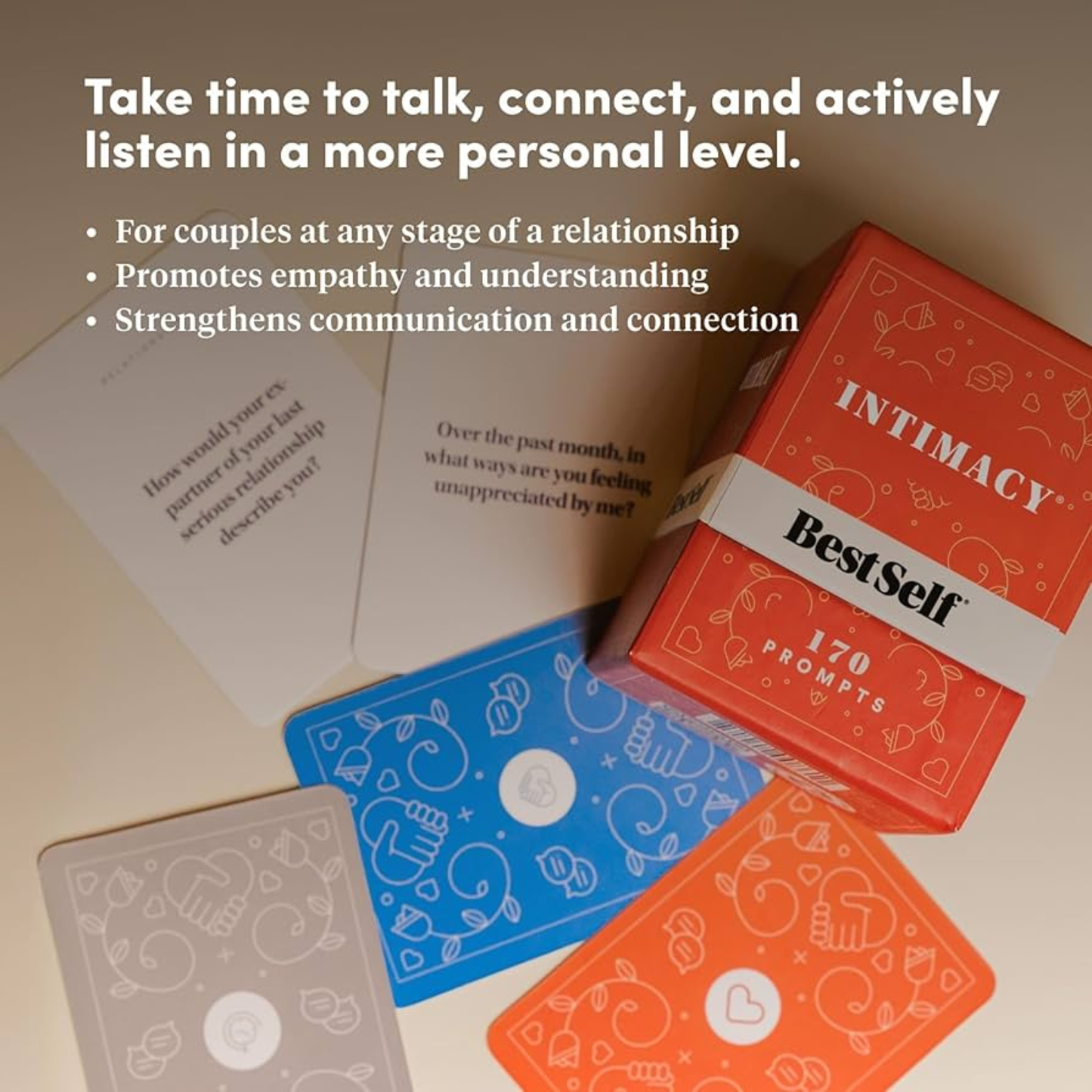 Intimacy – 150 Prompts for Deeper Connection - Couples Card Game - 16+