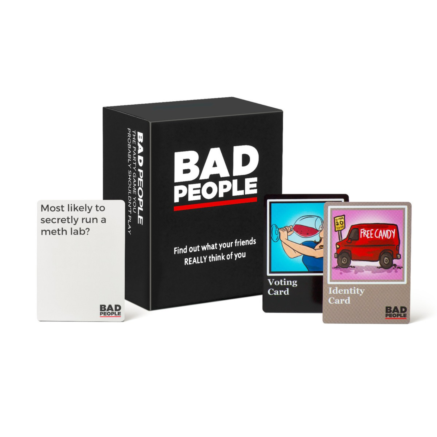 Bad People - Find out what your friends really think of you - Party Card Game - 17+ Only