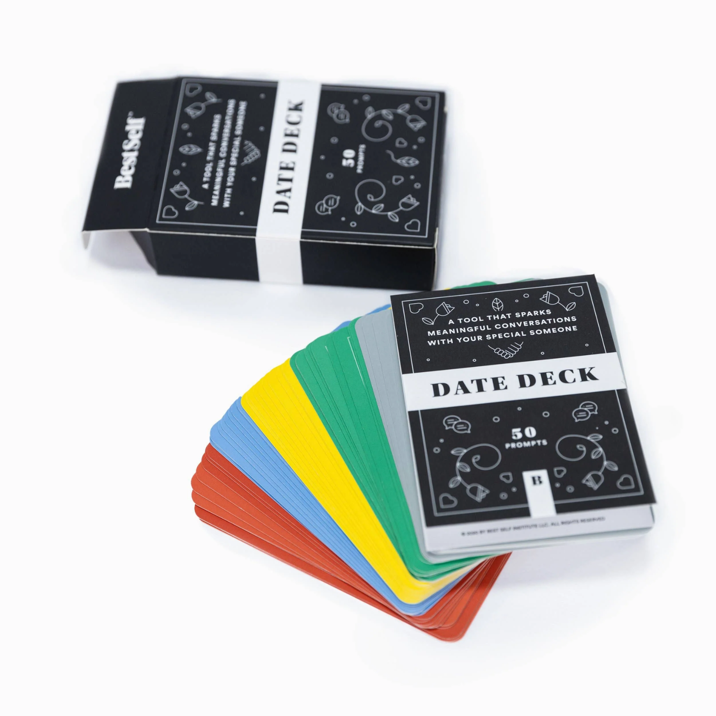Date Deck – 50 Prompts for Meaningful Conversations - Couple Card Games - 16+ Only