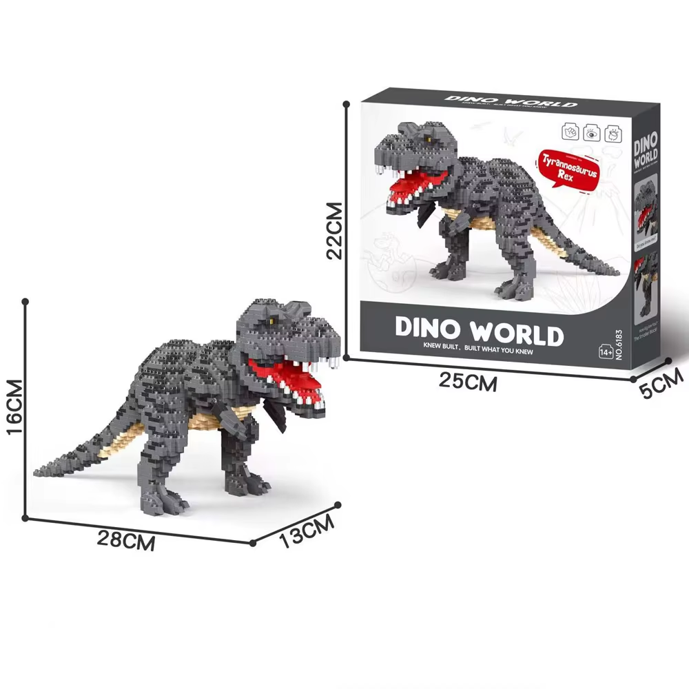 Dino World Tyrannosaurus Rex Building Blocks – 1599 Pieces