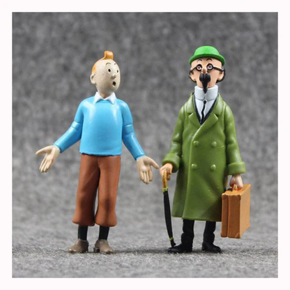 Figurines des personnages de Tintin et Milou