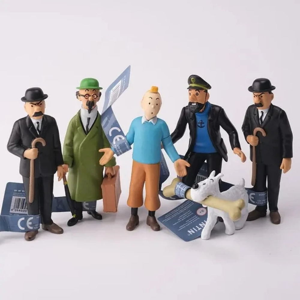 Figurines des personnages de Tintin et Milou