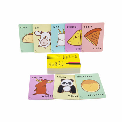 Taco Cat Goat Cheese Pizza: On The Flip Side - Slap game, speed & reflexes Card Game - 8+