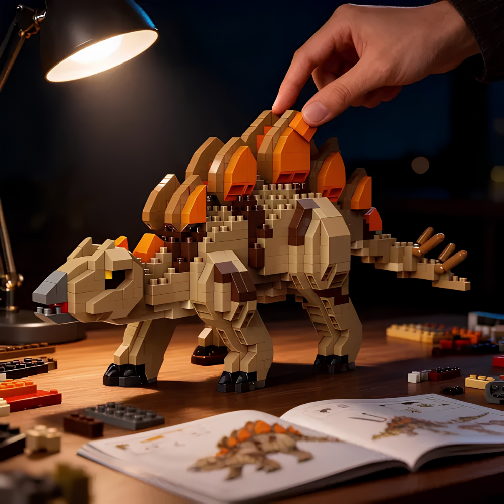 Jurassic Dino Stegosaurus Building Blocks – 899 Pieces