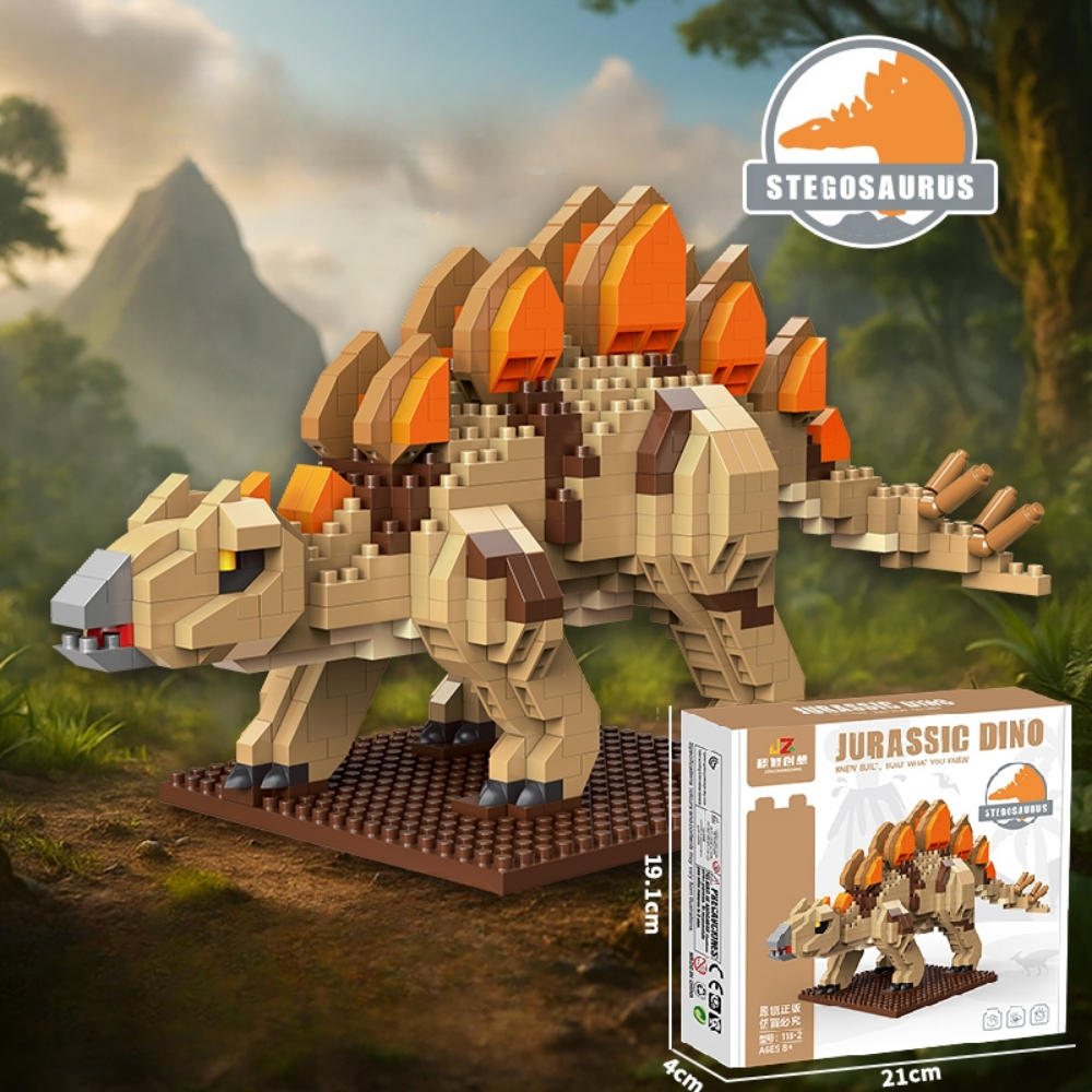 Jurassic Dino Stegosaurus Building Blocks – 899 Pieces