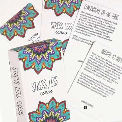 Stress Less Cards - Stress Less Cards – A Daily Deck for Calm & Mindfulness - 50+ guided prompts for relaxation