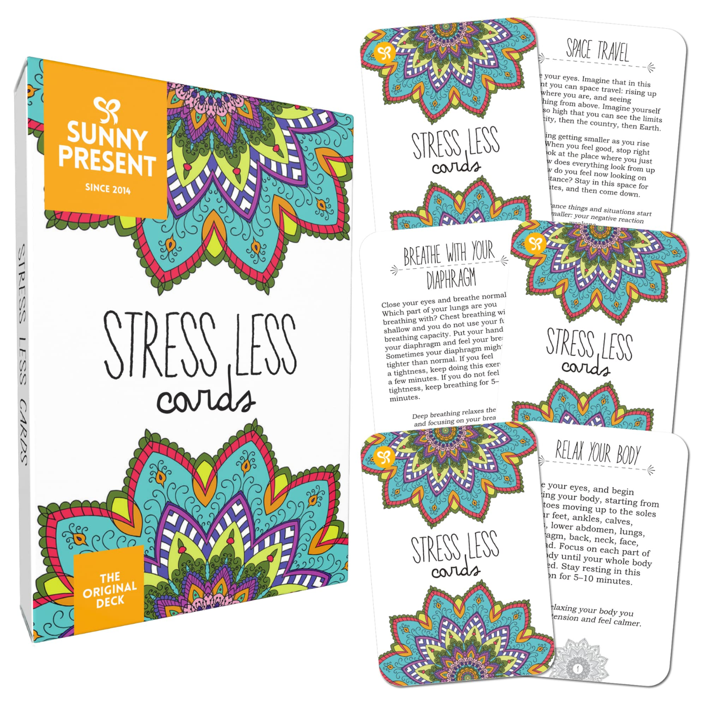 Stress Less Cards - Stress Less Cards – A Daily Deck for Calm & Mindfulness - 50+ guided prompts for relaxation