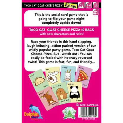 Taco Cat Goat Cheese Pizza: On The Flip Side - Slap game, speed & reflexes Card Game - 8+