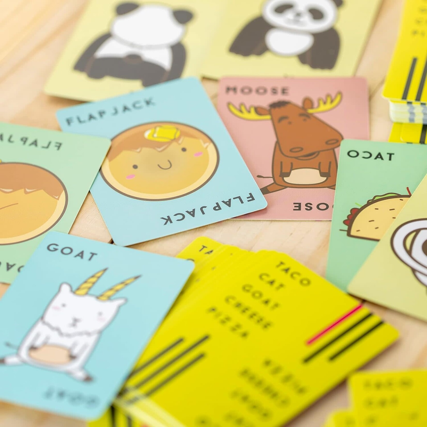 Taco Cat Goat Cheese Pizza: On The Flip Side - Slap game, speed & reflexes Card Game - 8+