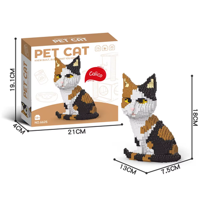 Pet Cat Calico Building Blocks – 1599 Pieces