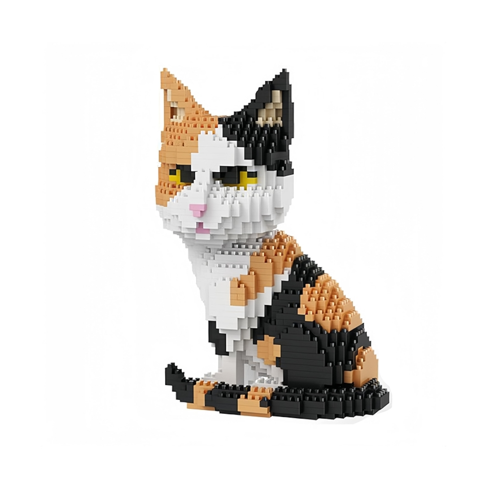 Pet Cat Calico Building Blocks – 1599 Pieces