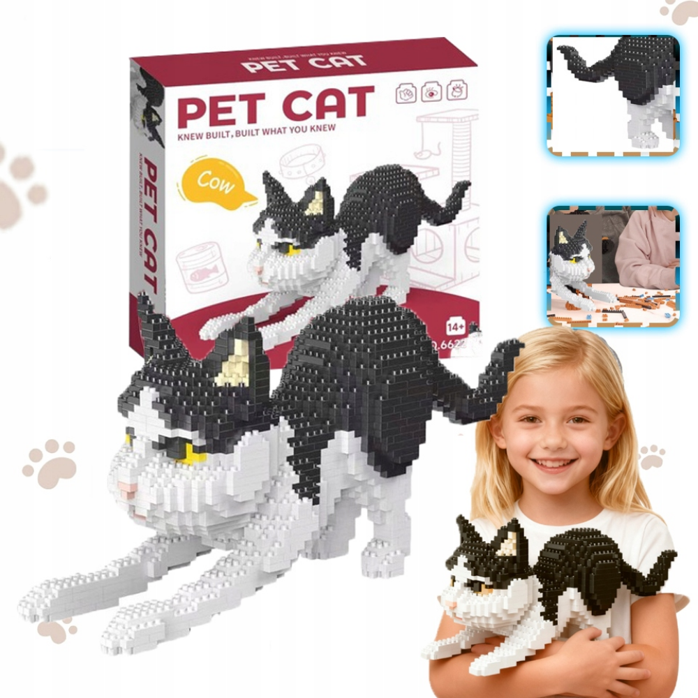 Pet Cat Cow Building Blocks – 899 Pieces