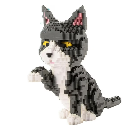 Pet Cat Tabby Building Blocks – 899 Pieces