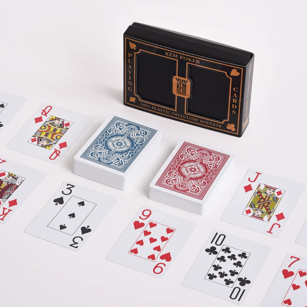 KEM Premium 2-Deck Plastic Playing Cards Set