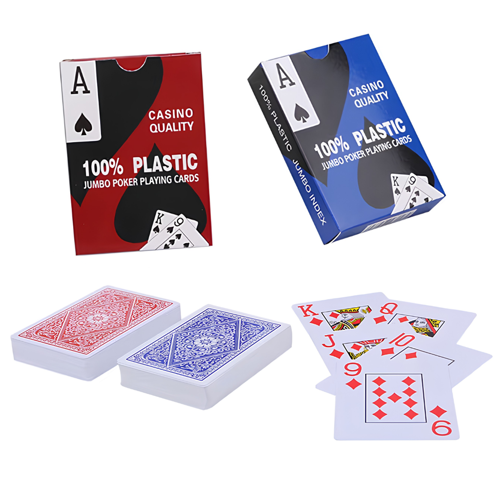Plastic Jumbo Poker Playing Cards – Casino Quality