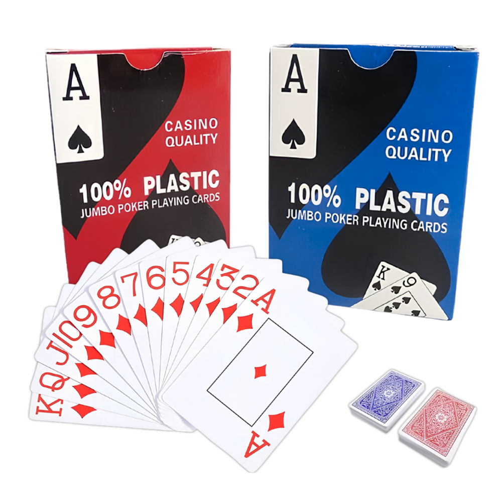 Plastic Jumbo Poker Playing Cards – Casino Quality
