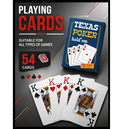 Texas Hold’em Poker 100% Plastic Playing Cards