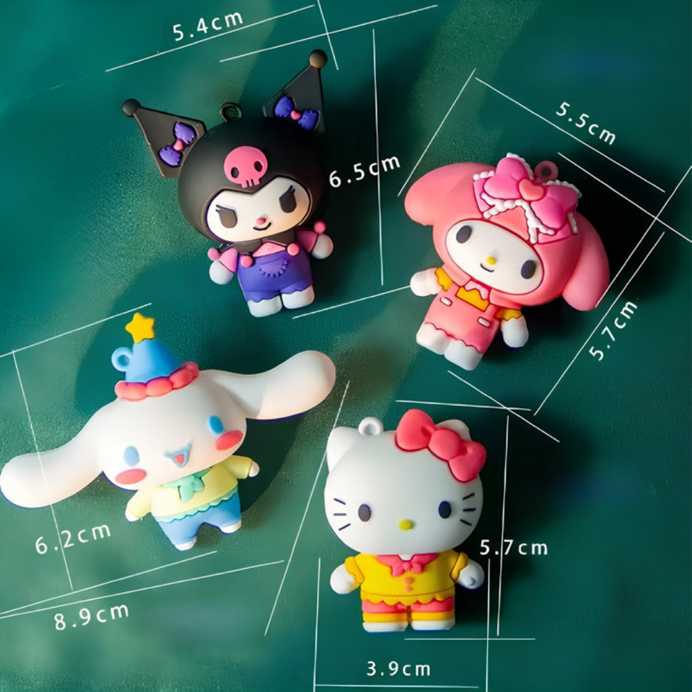 Trendy Cartoon PVC Keychains