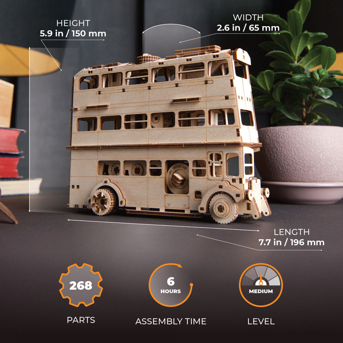 UGEARS The Knight Bus – Mechanical 3D Wooden Puzzle